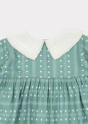 Baby Girls Teal Dotty Buzzard Dress