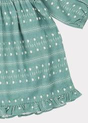 Baby Girls Teal Dotty Buzzard Dress