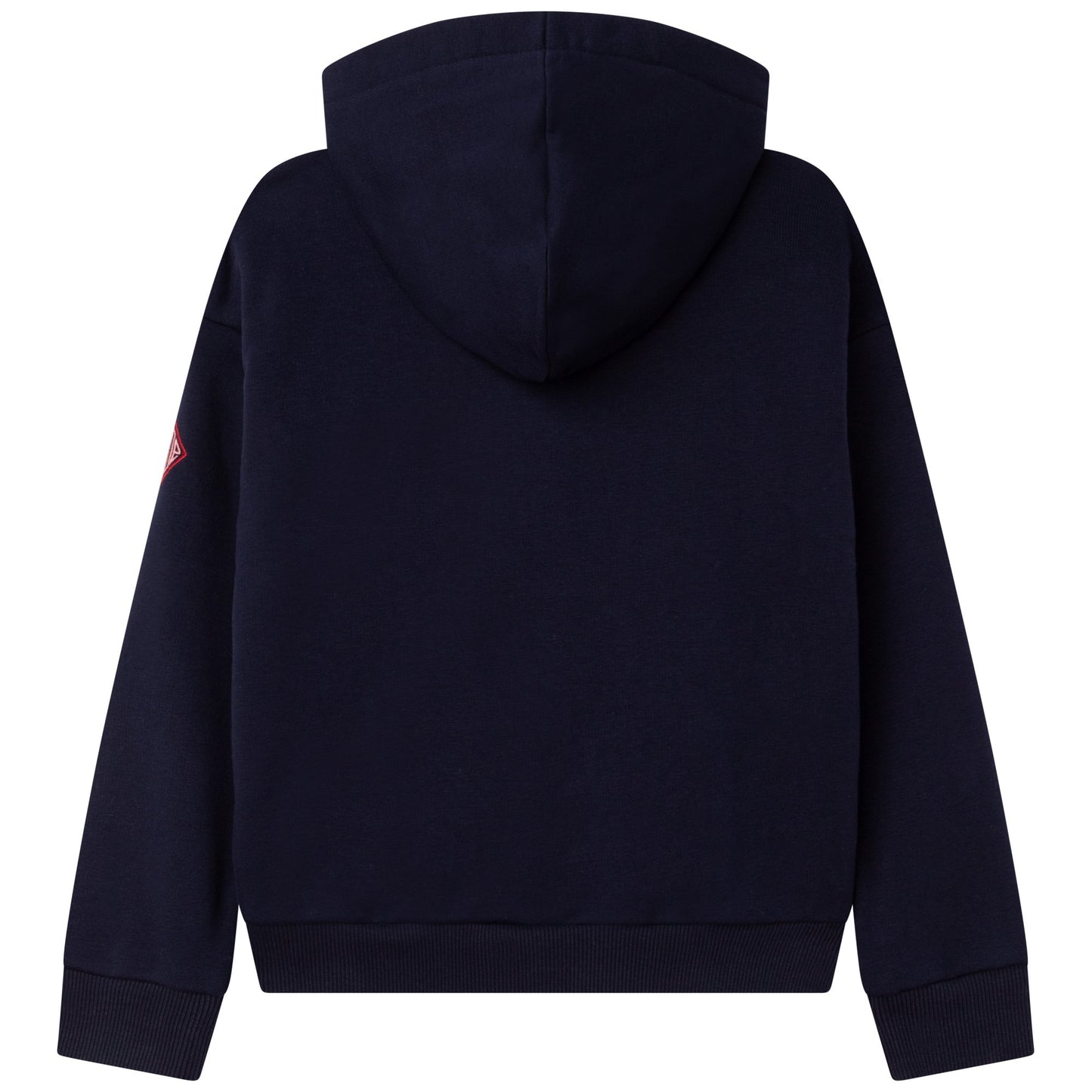 女童黑色连帽拉链上衣