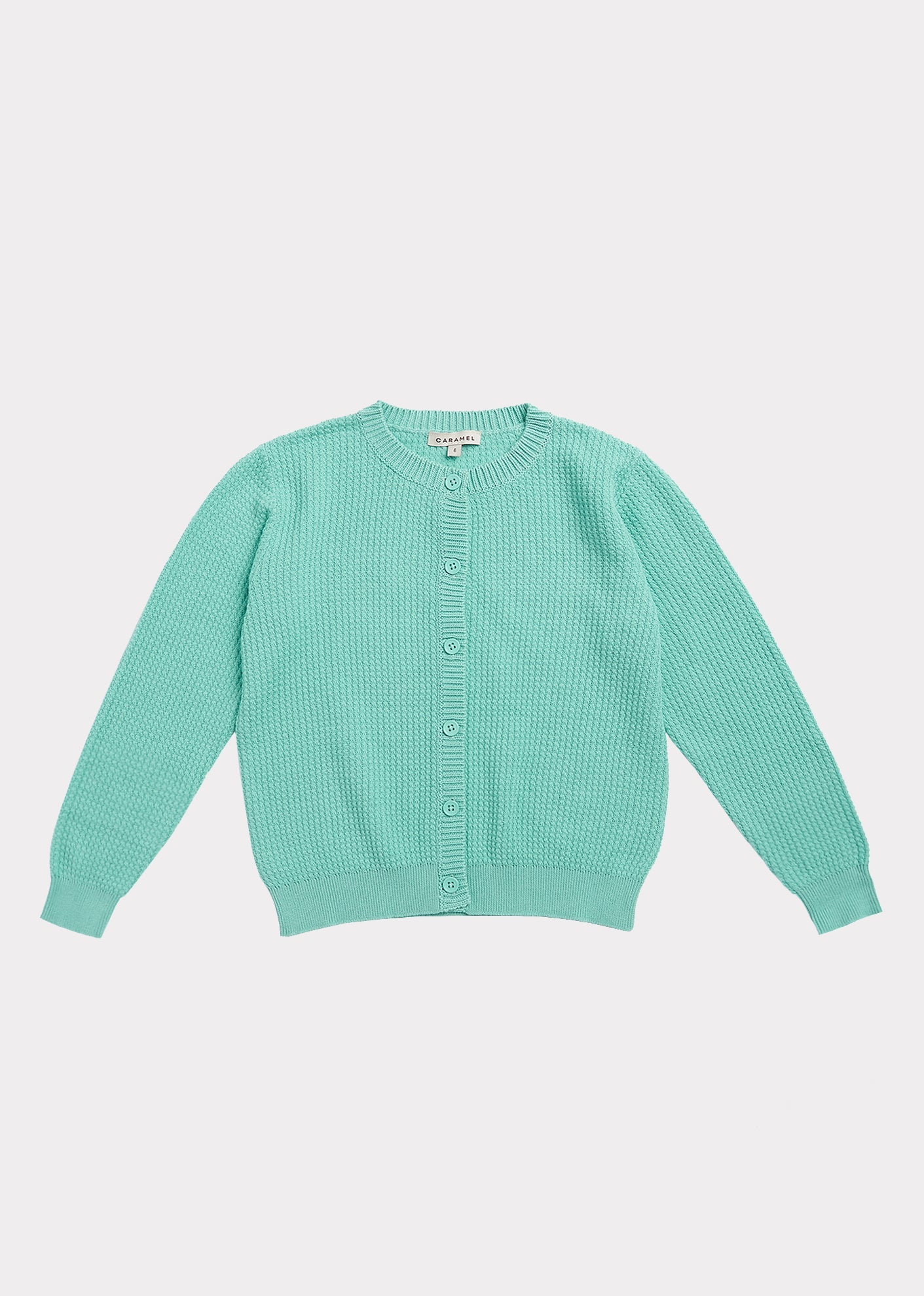 Girls Green Cotton Cardigan