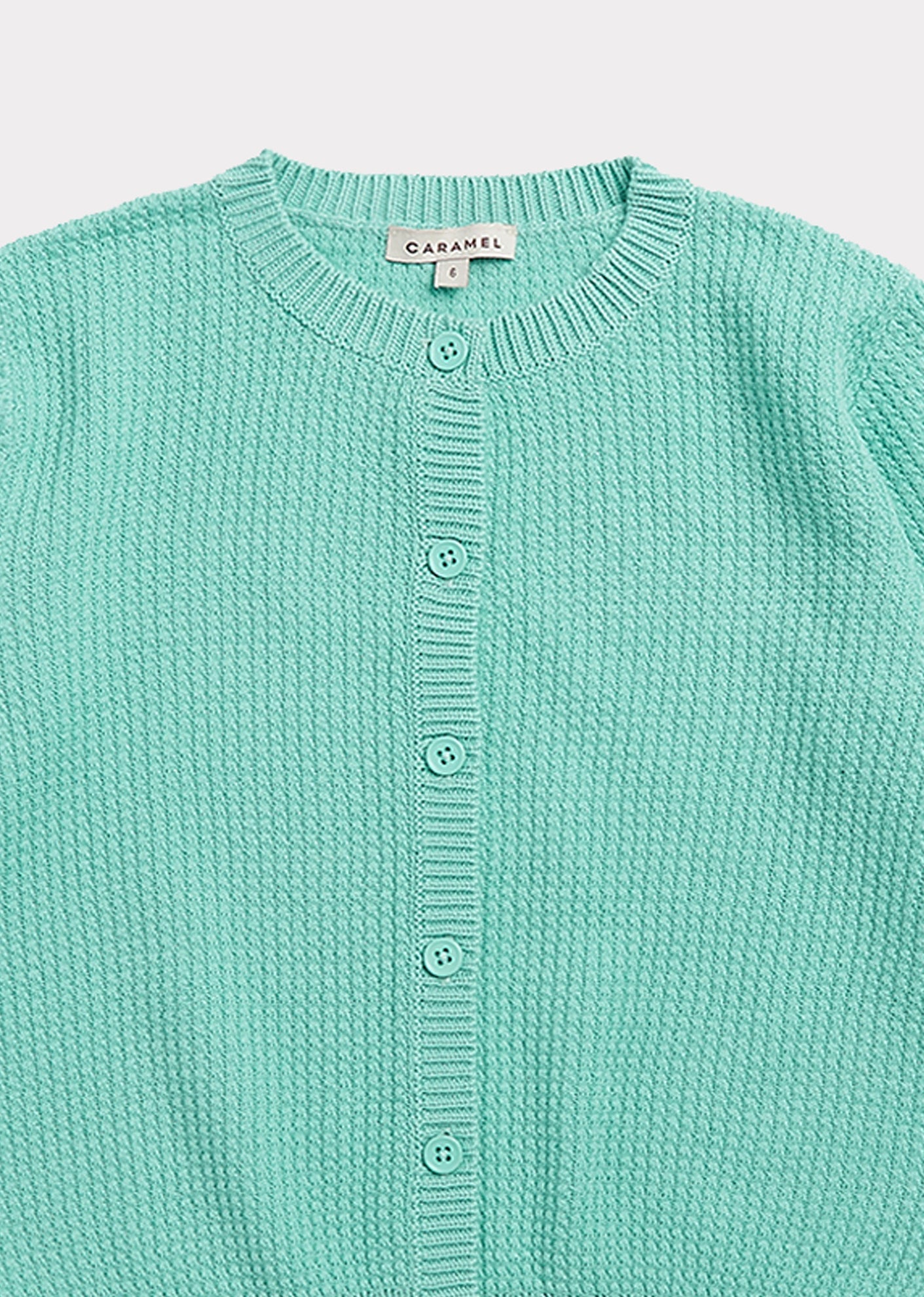 Girls Green Cotton Cardigan
