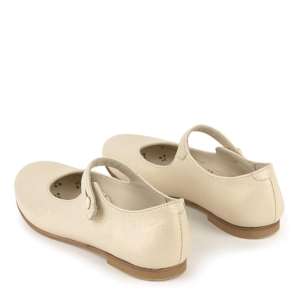 Girls Vanilla Buttoned Shoes