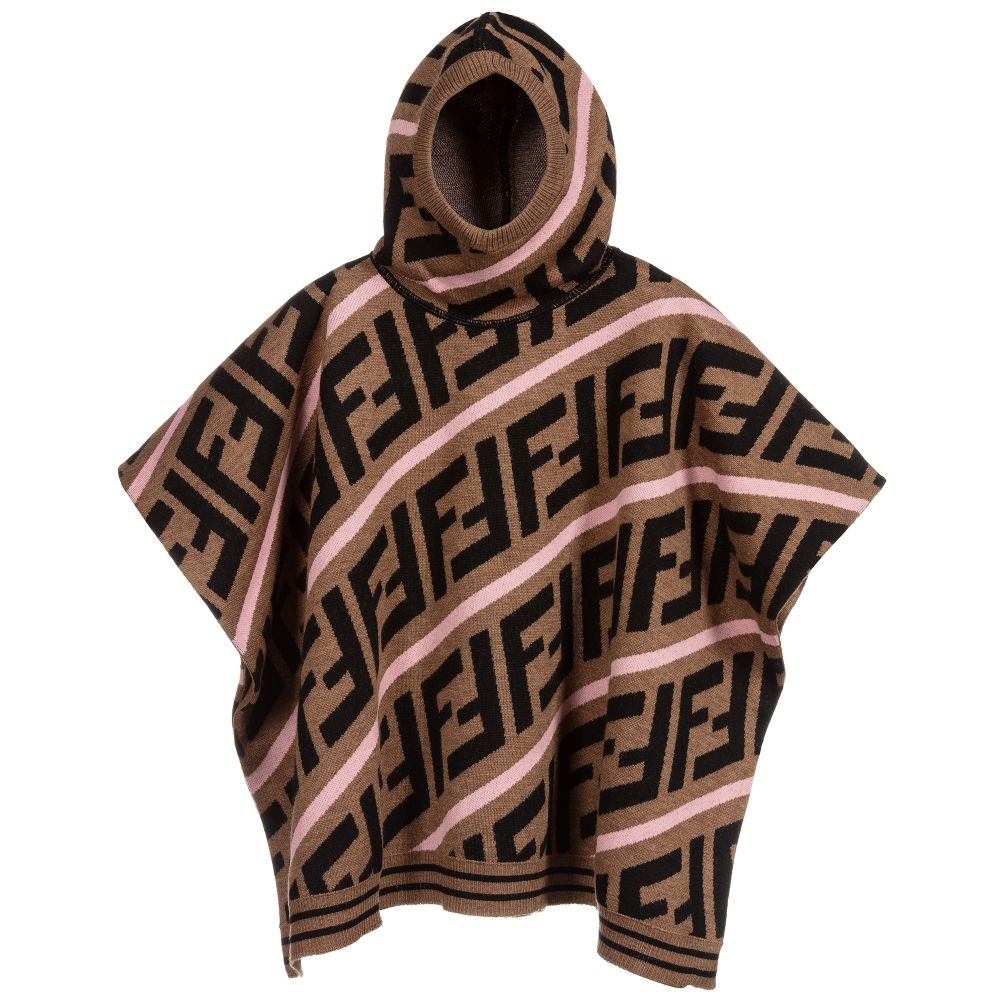 Girls Beige FF Cape