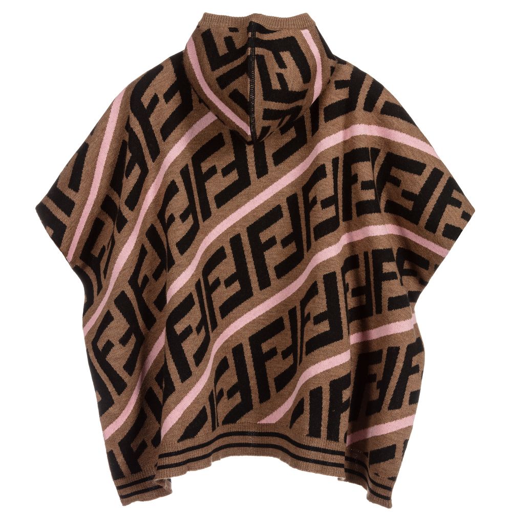 Girls Beige FF Cape