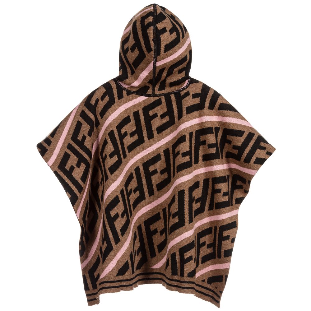 Girls Beige FF Cape