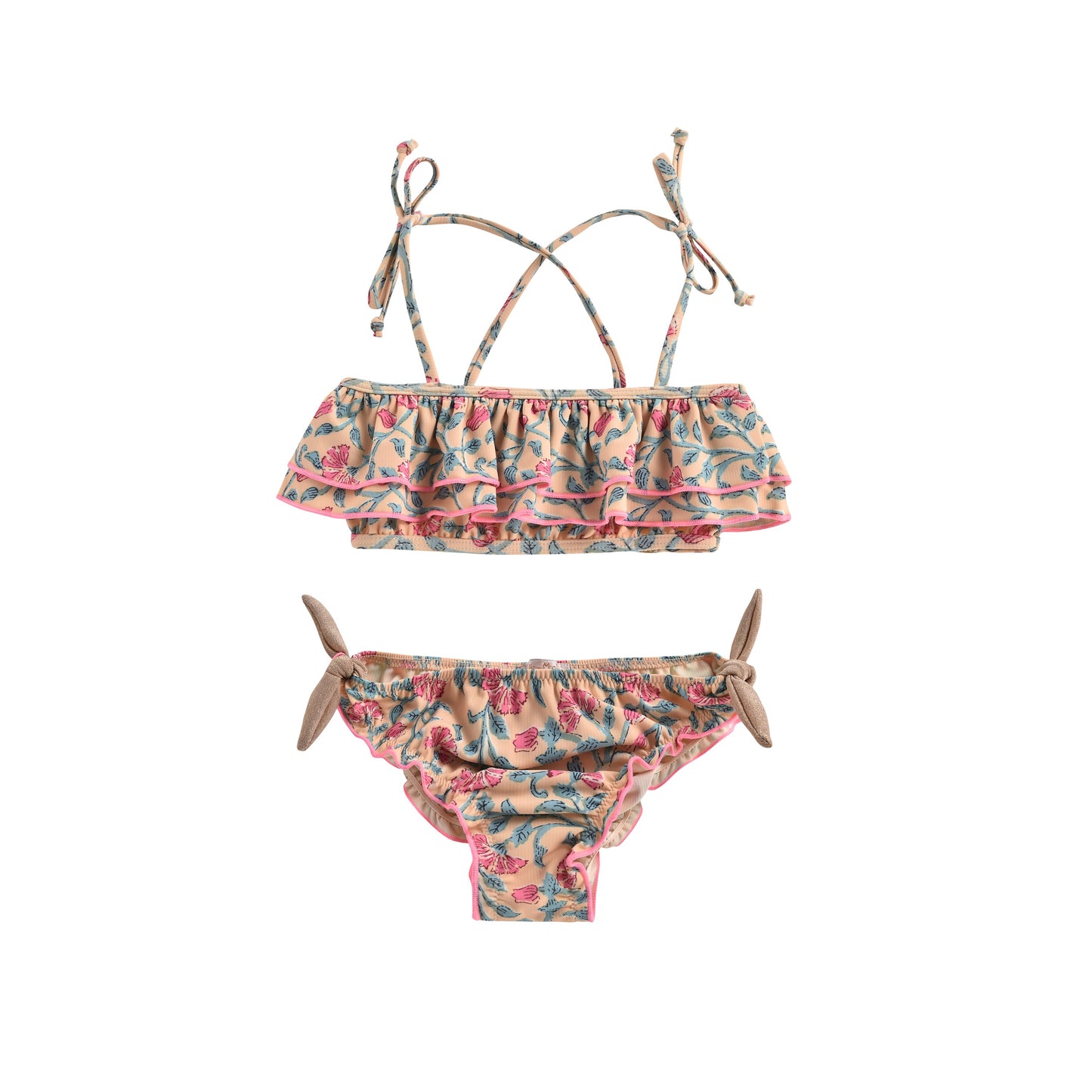 Girls Lemon Flowers Swimsuit