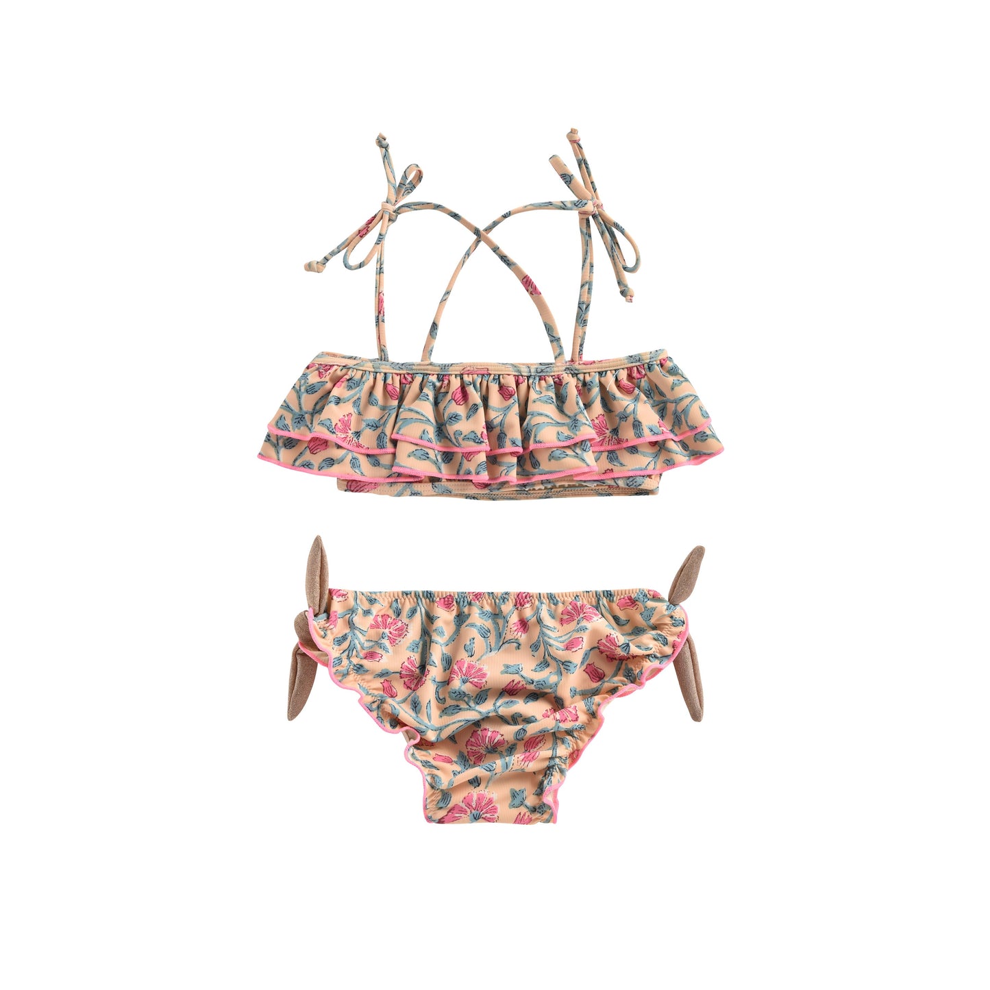 Girls Lemon Flowers Swimsuit