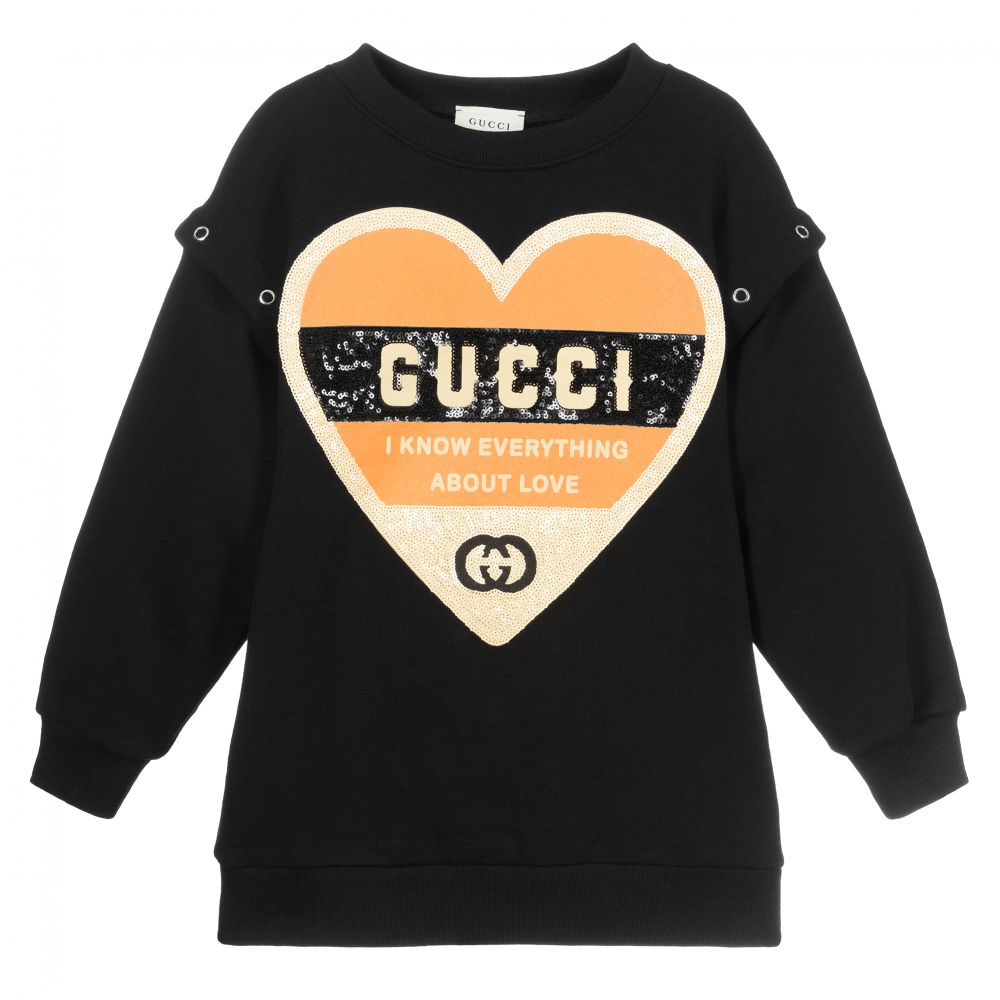 Girls Black Logo Sweatshirt