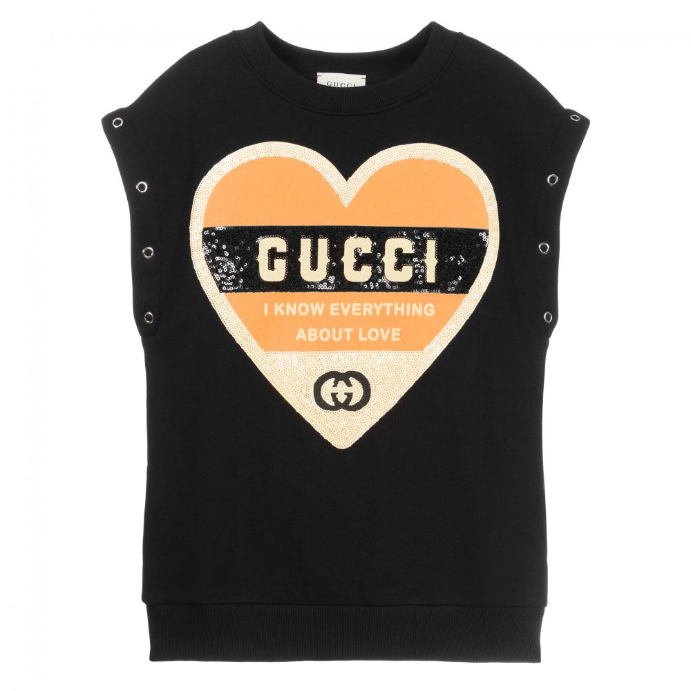 Girls Black Logo Sweatshirt