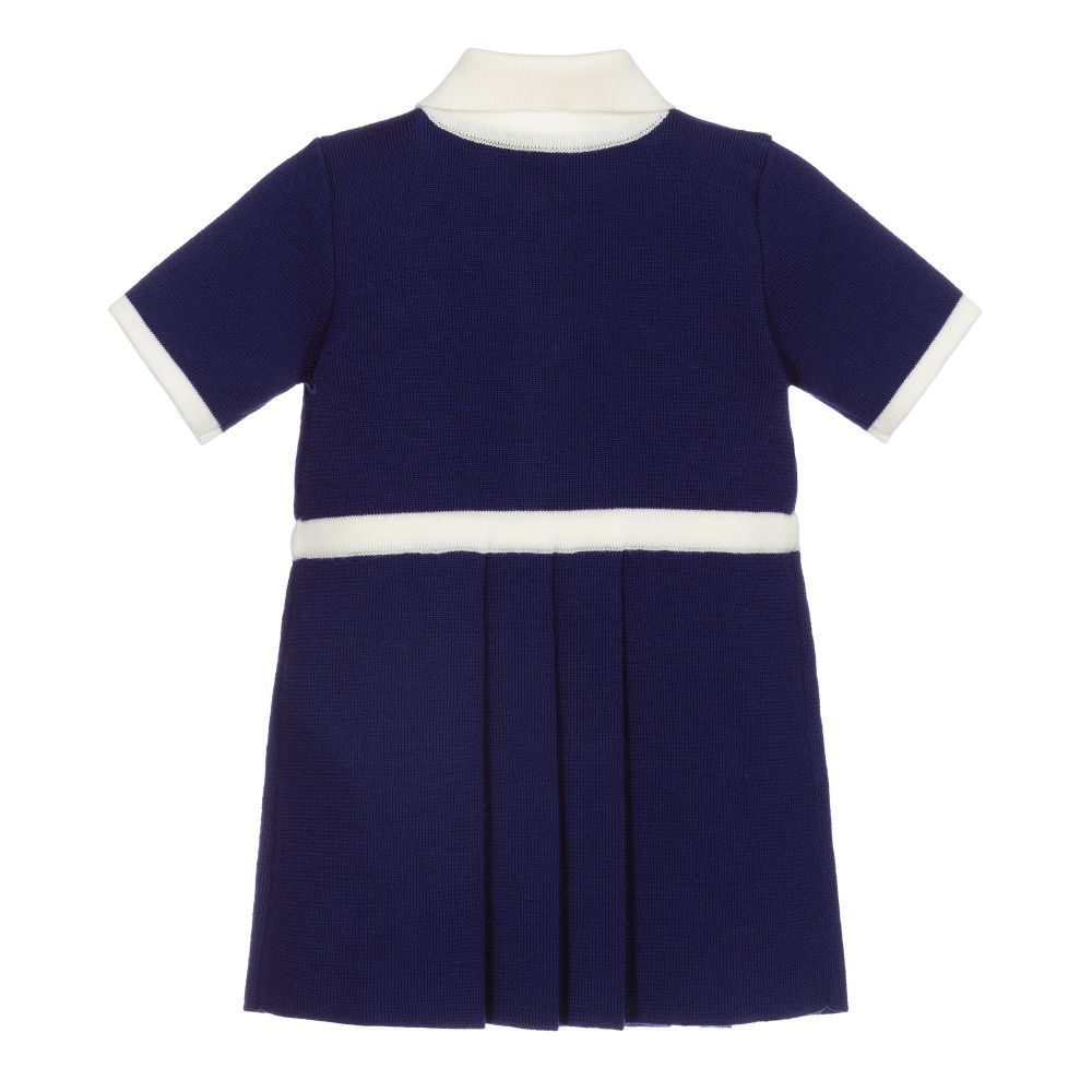Baby Girls Navy Kitty Dress
