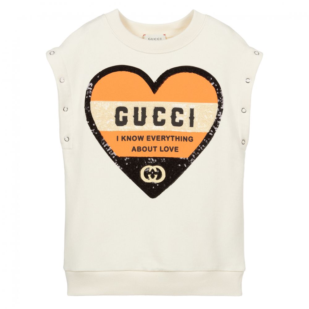 Girls White Logo Sweatshirt