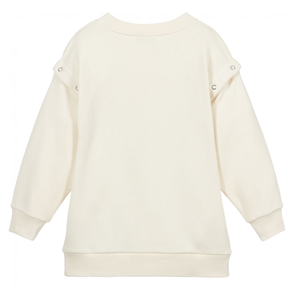 Girls White Logo Sweatshirt