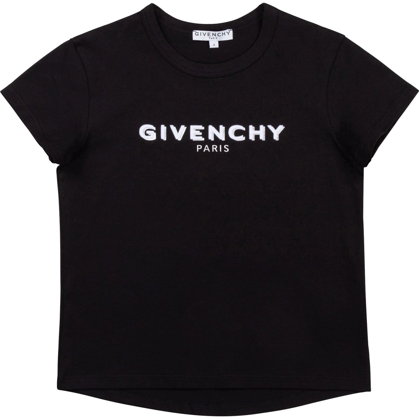 Girls Black Logo Cotton T-Shirt