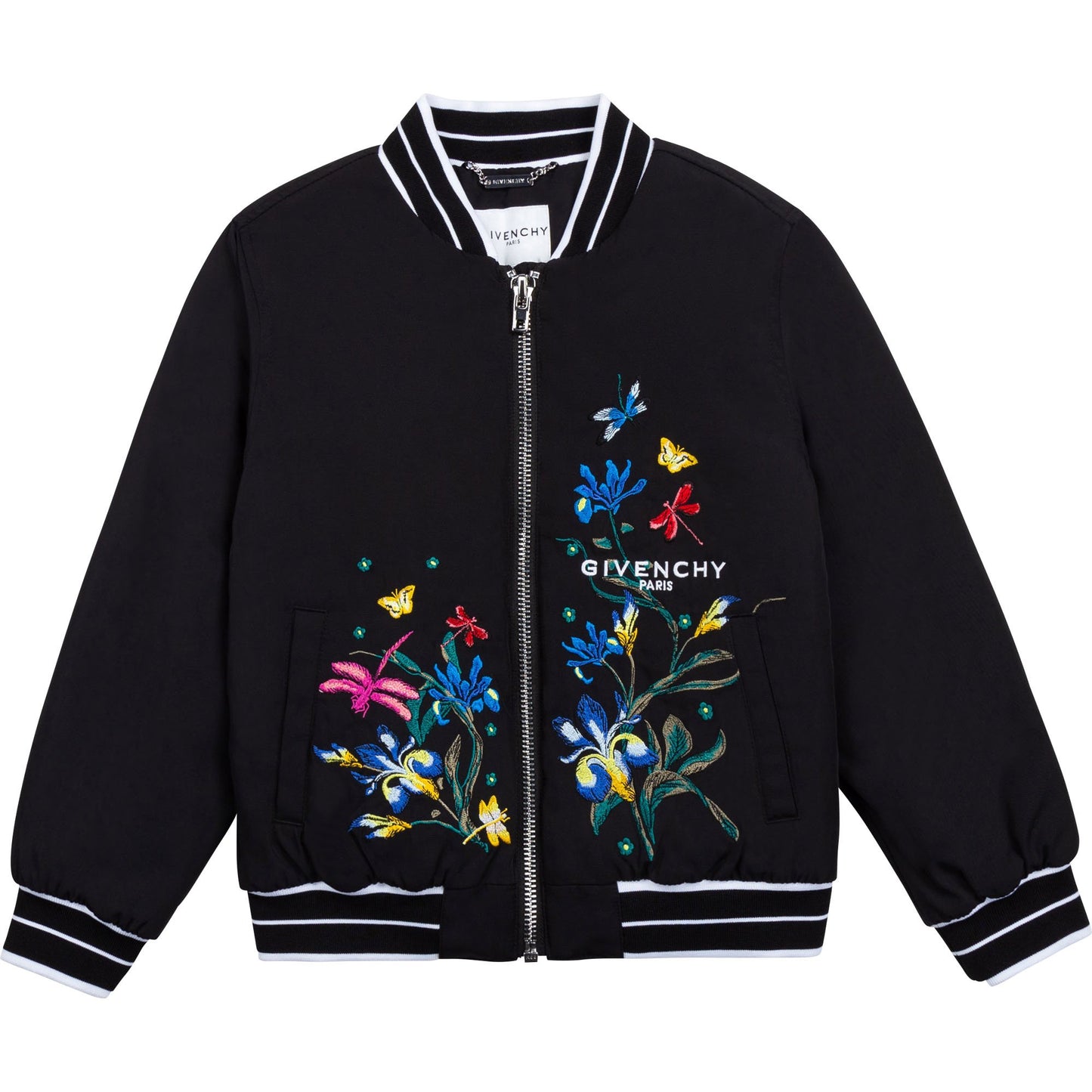 Boys & Girls Black Printed Jacket