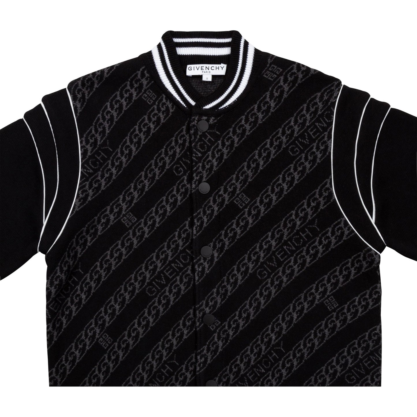 男童黑色Logo拉链上衣