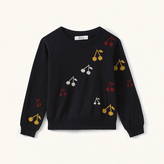 Girls Black Cherry Jumper