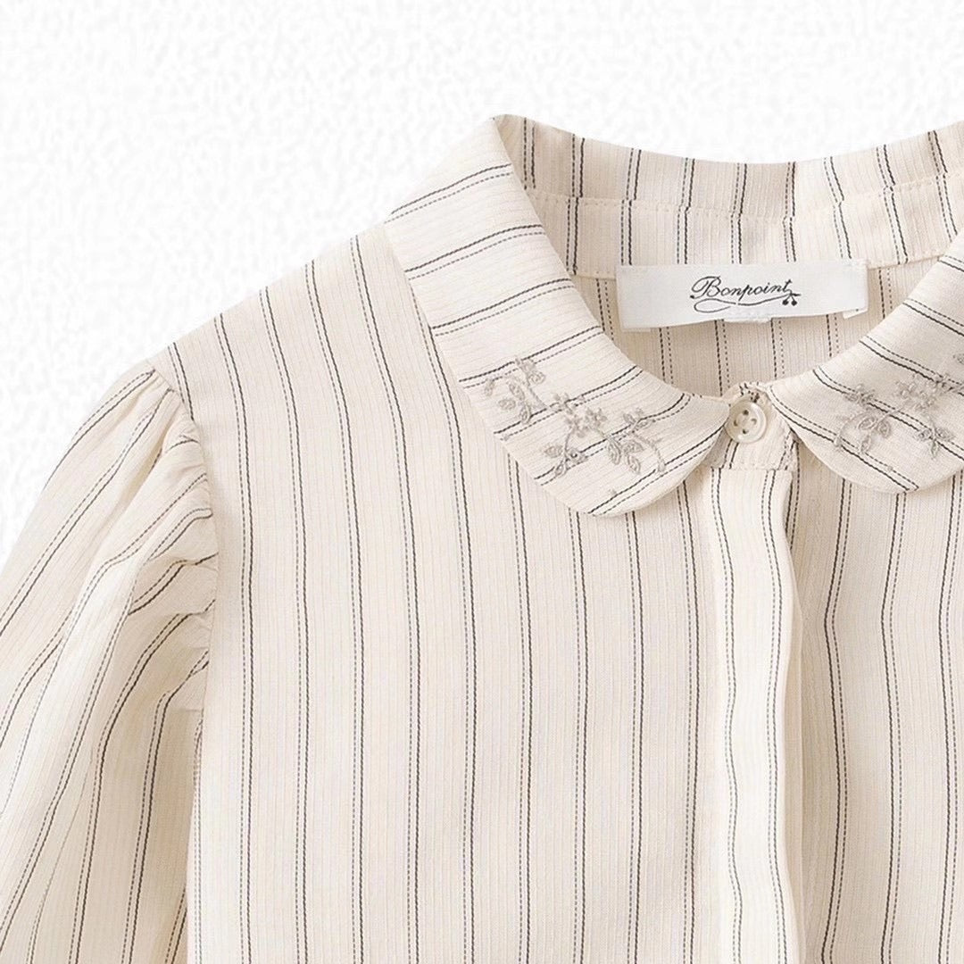 Boys & Girls Ecru Stripe Shirt