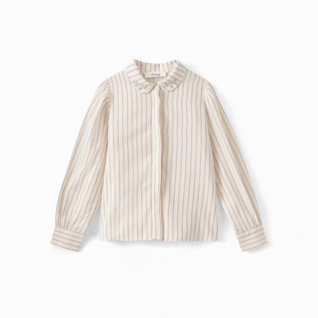 Boys & Girls Ecru Stripe Shirt