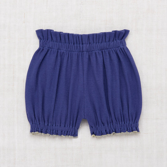 Girls Blue Pima Cotton Shorts