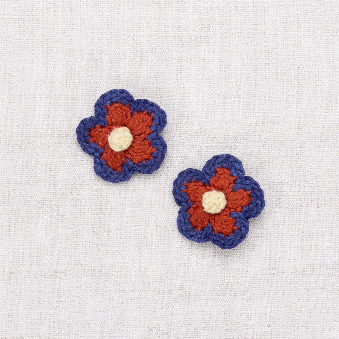 Girls Blue Flower Hair Clips