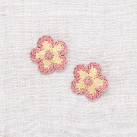 Girls Pink Flower Hair Clips