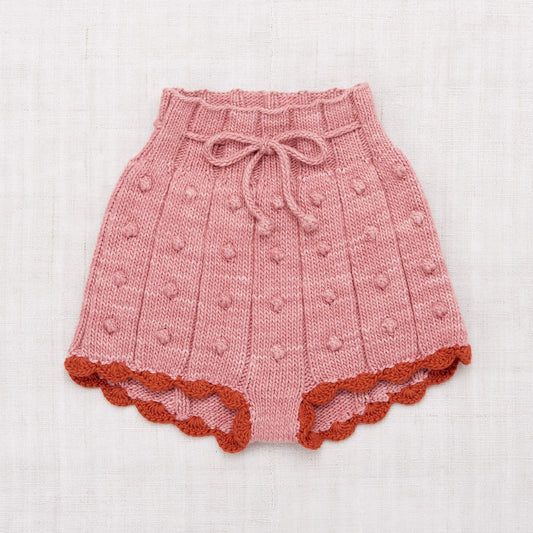 Girls Pink Popcorn Pima Cotton Shorts