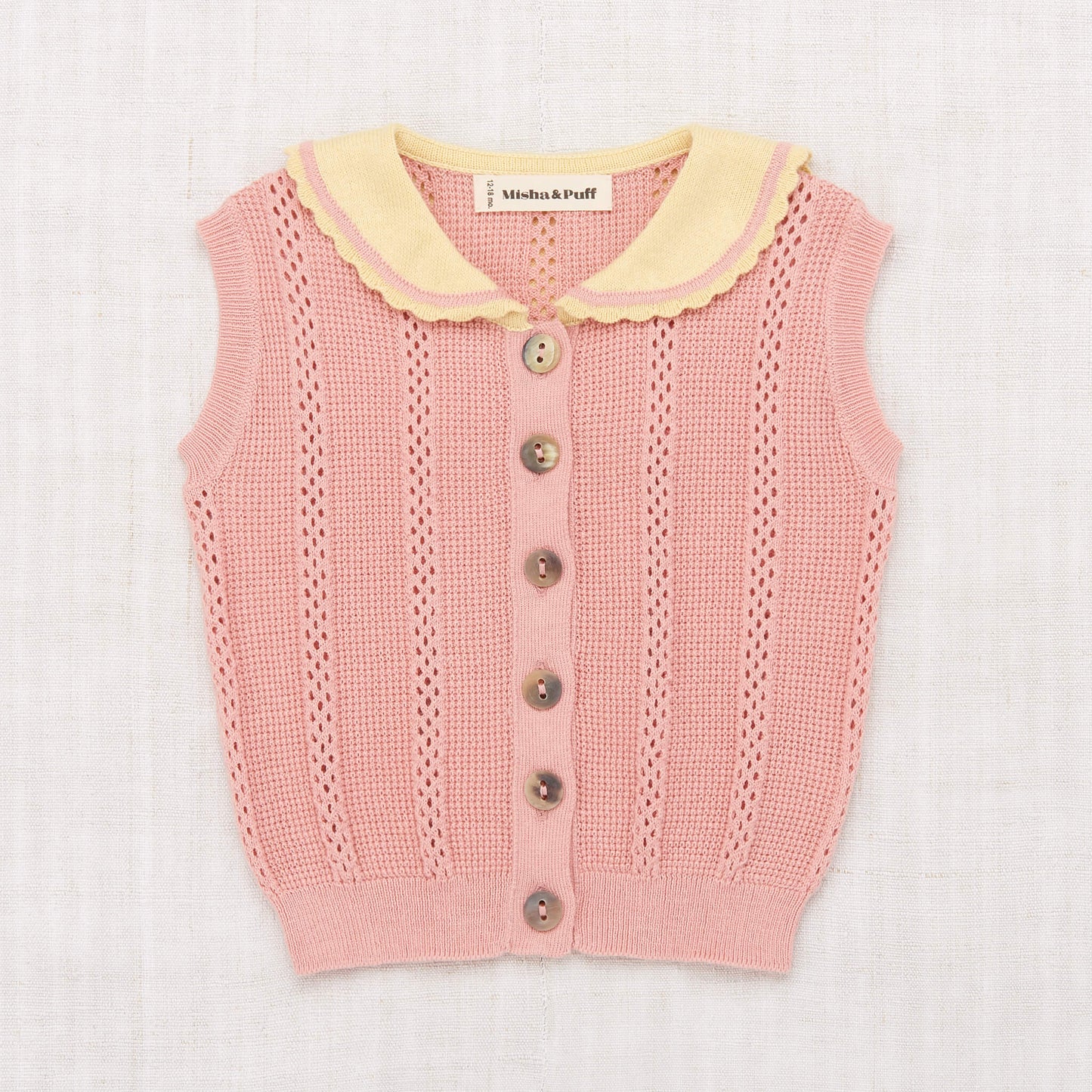 Girls Pink Pima Cotton Vest