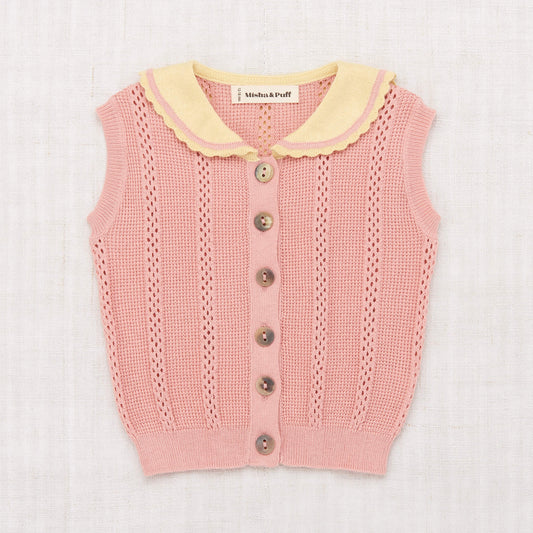 Girls Pink Pima Cotton Vest