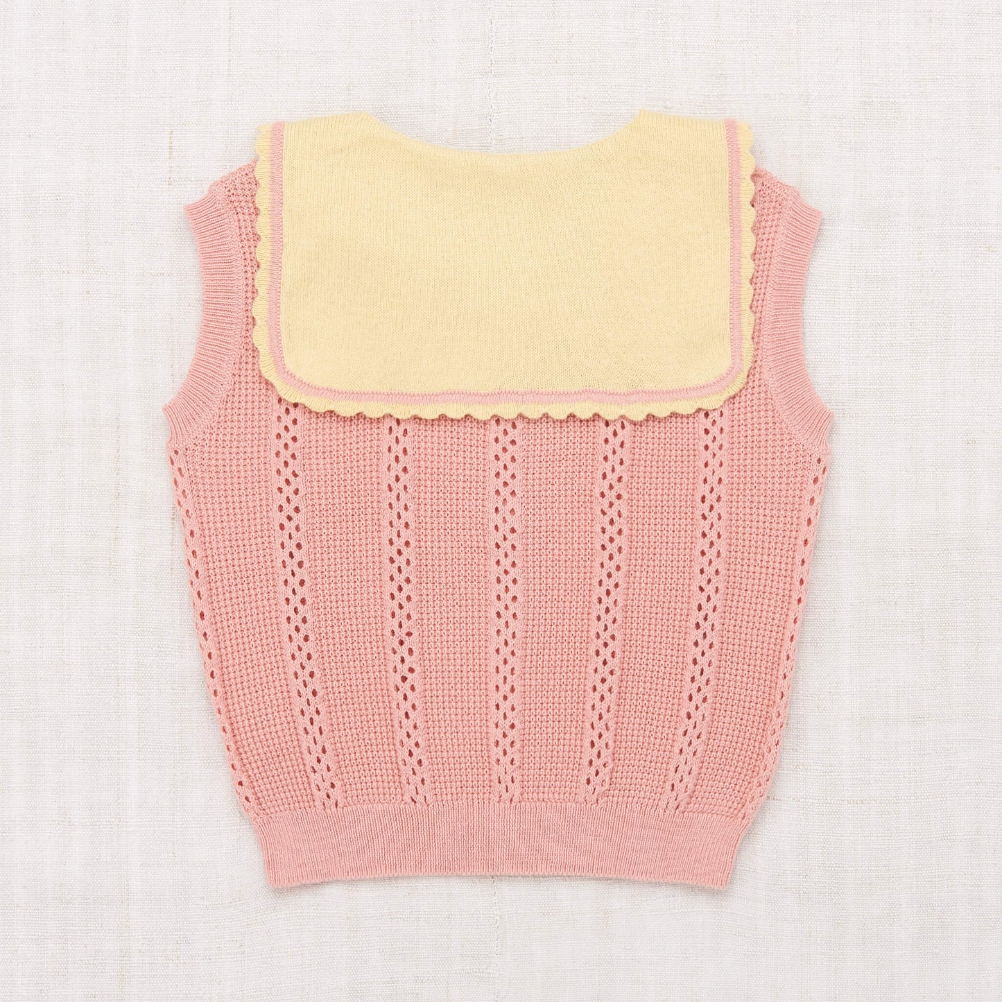 Girls Pink Pima Cotton Vest