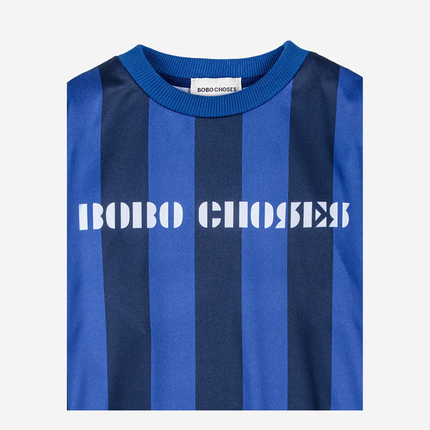 儿童蓝色条纹运动T恤