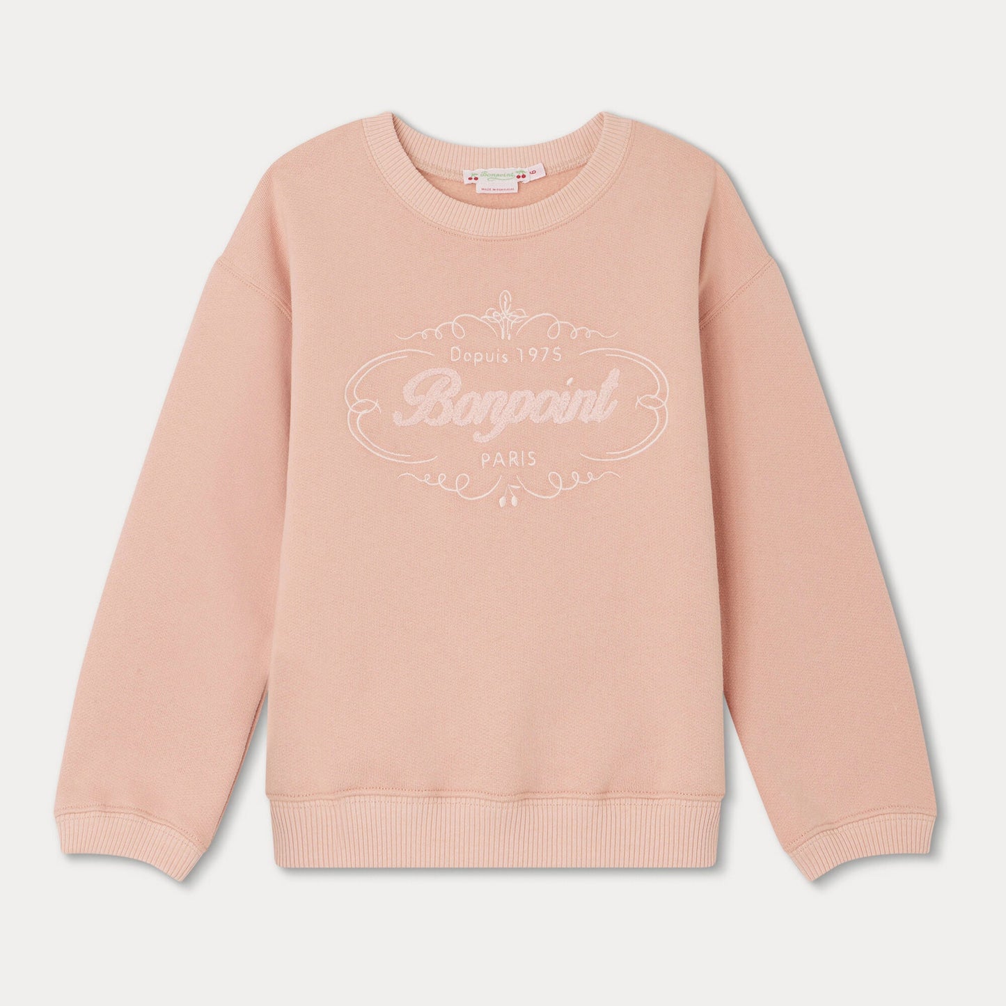 女童粉色Logo棉卫衣