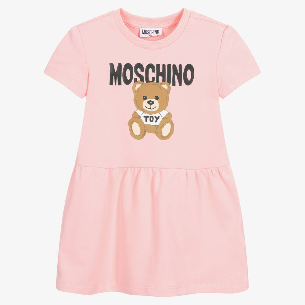 女童粉色印花棉连衣裙