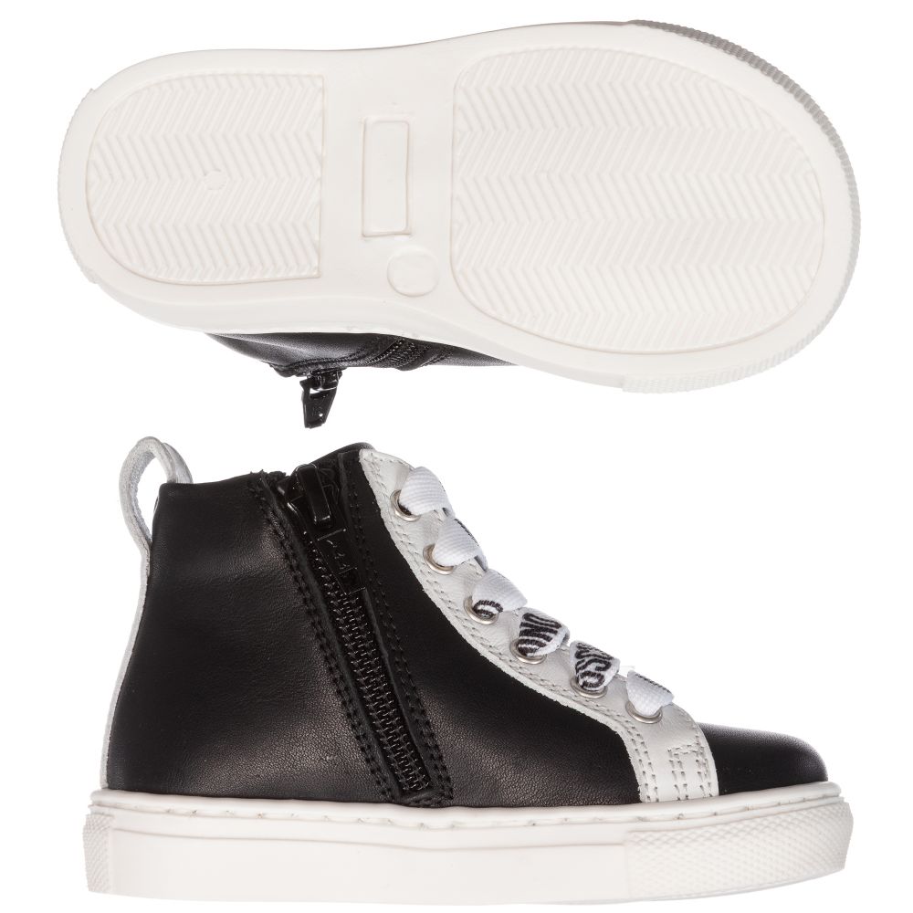 男童黑色Logo运动鞋