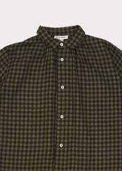 Boys & Girls Gingham Moss Check Raven Shirt