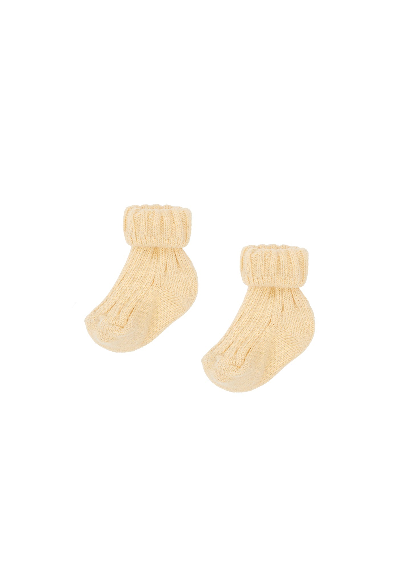 Baby Girls Light Yellow Cotton Socks