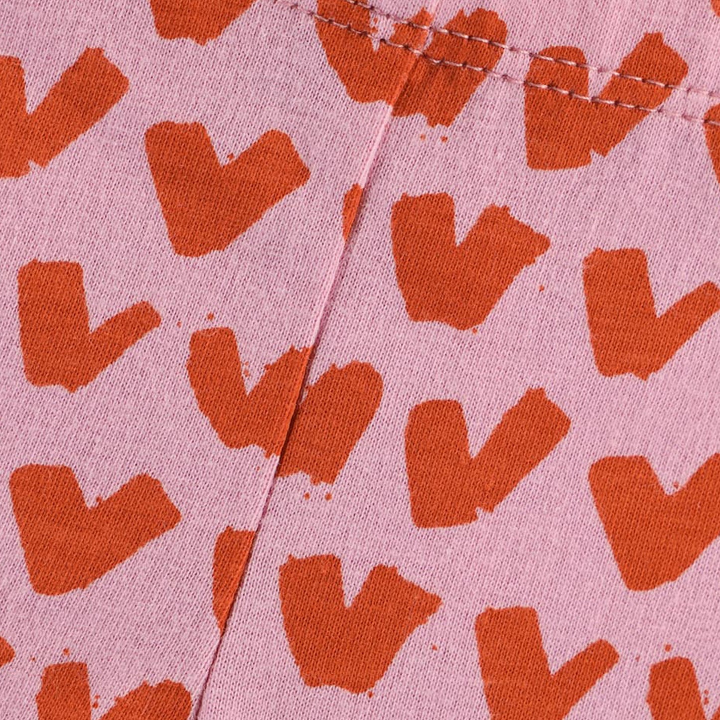 女婴粉色心形棉打底裤