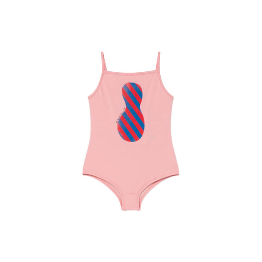 女童粉色泳装