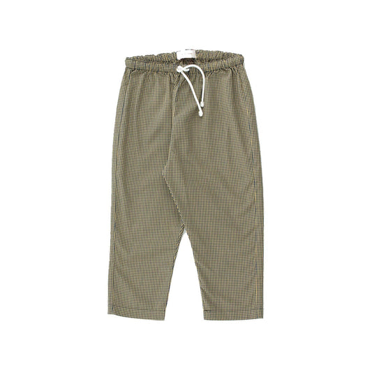 婴儿黄色格子长裤