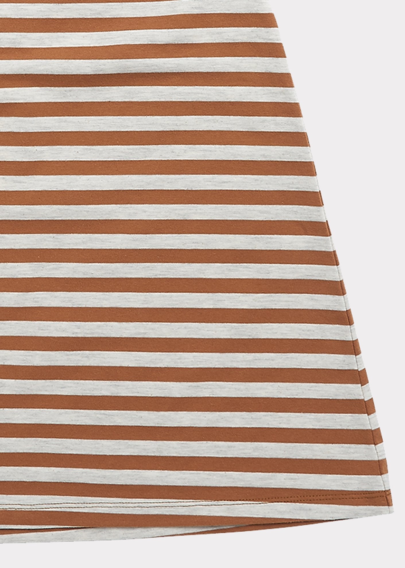 女童棕色条纹棉连衣裙