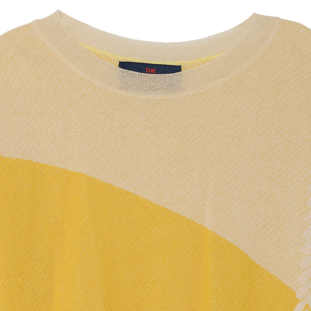 Girls Light Yellow Short Sleeves Sweater