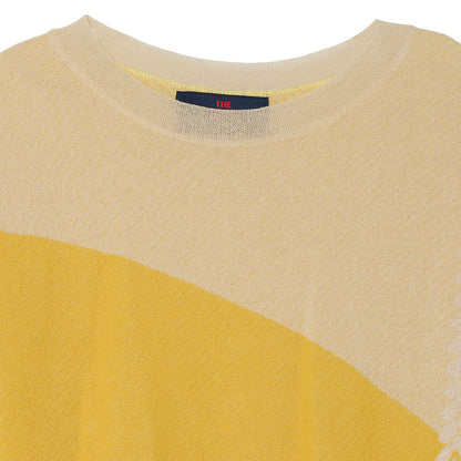 Girls Light Yellow Short Sleeves Sweater