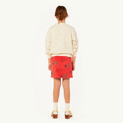 Girls White Dots Cotton Sweatshirt