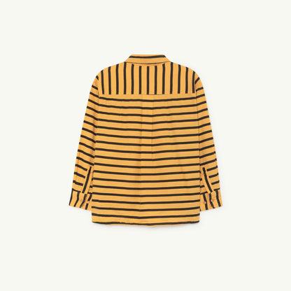 Girls & Boys Yellow Stripes Cotton Shirt