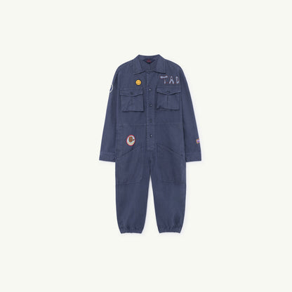 Boys & Girls Blue Cotton Jumpsuit