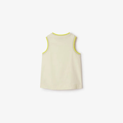 儿童米白色棉背心