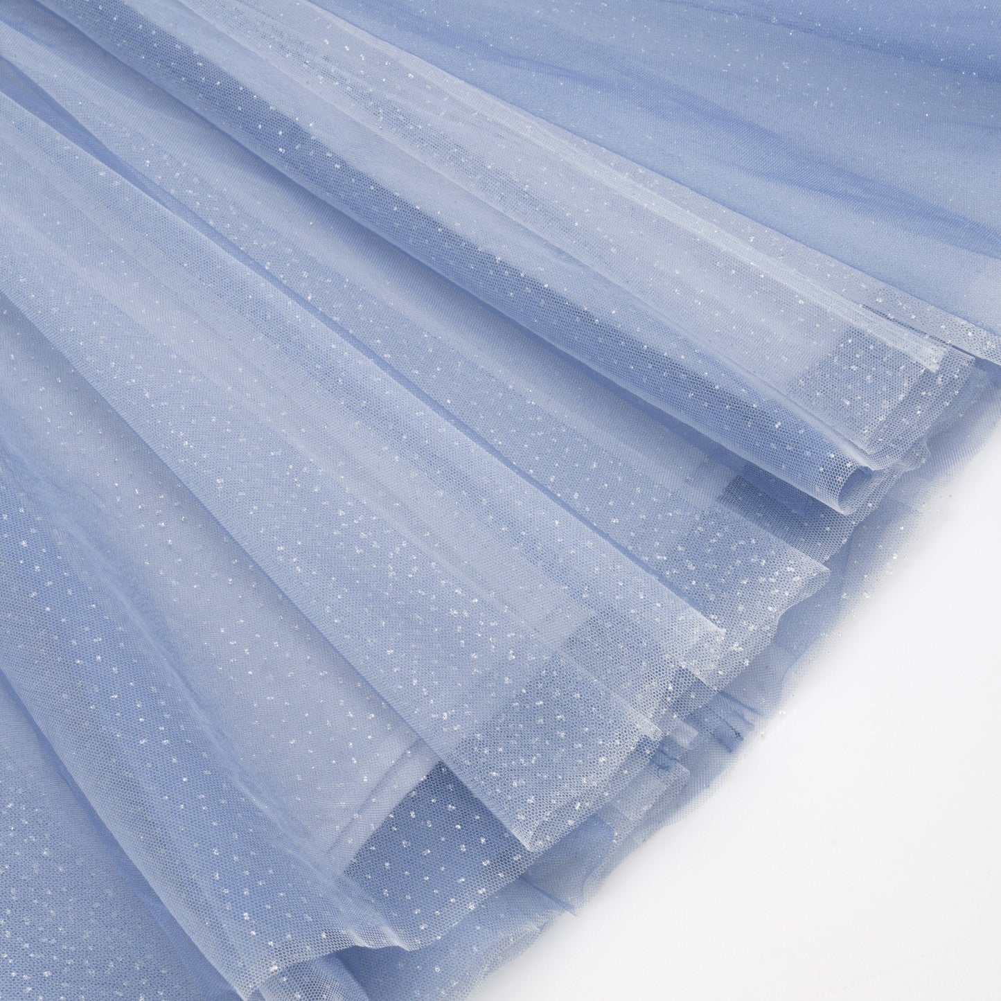 女童蓝色雪花高定礼服裙