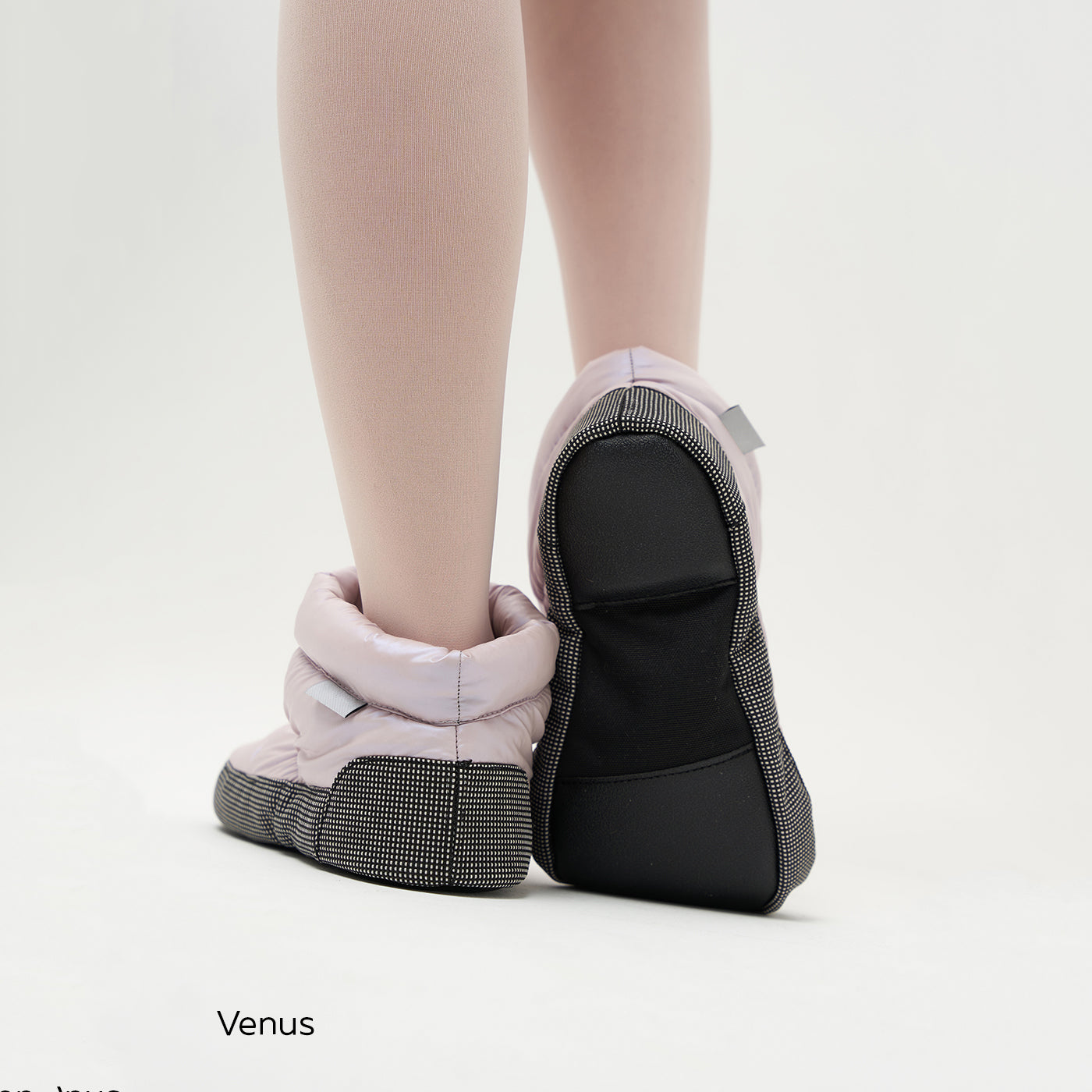 女童珍珠粉色芭蕾舞保暖鞋