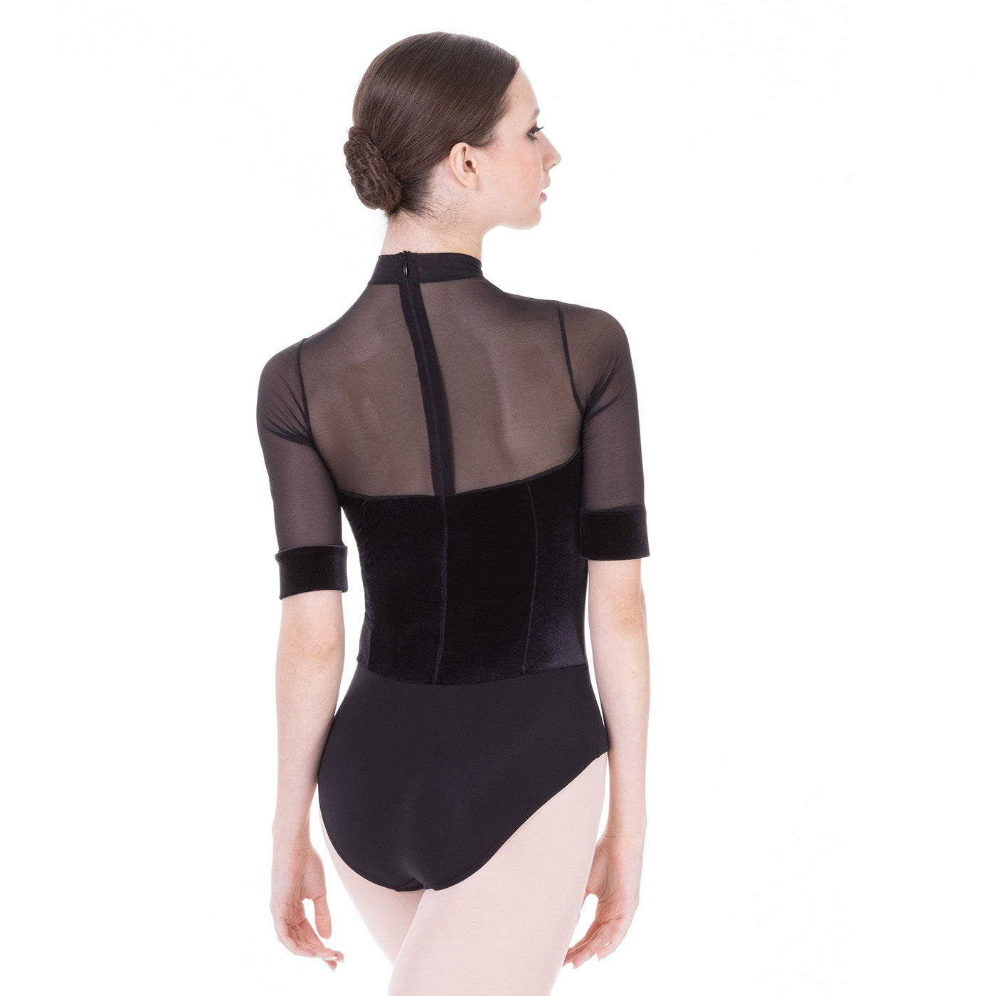 女童黑色丝绒芭蕾舞连体衣(DAD5116MP/Black)