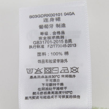 女童浅绿色棉连衣裙