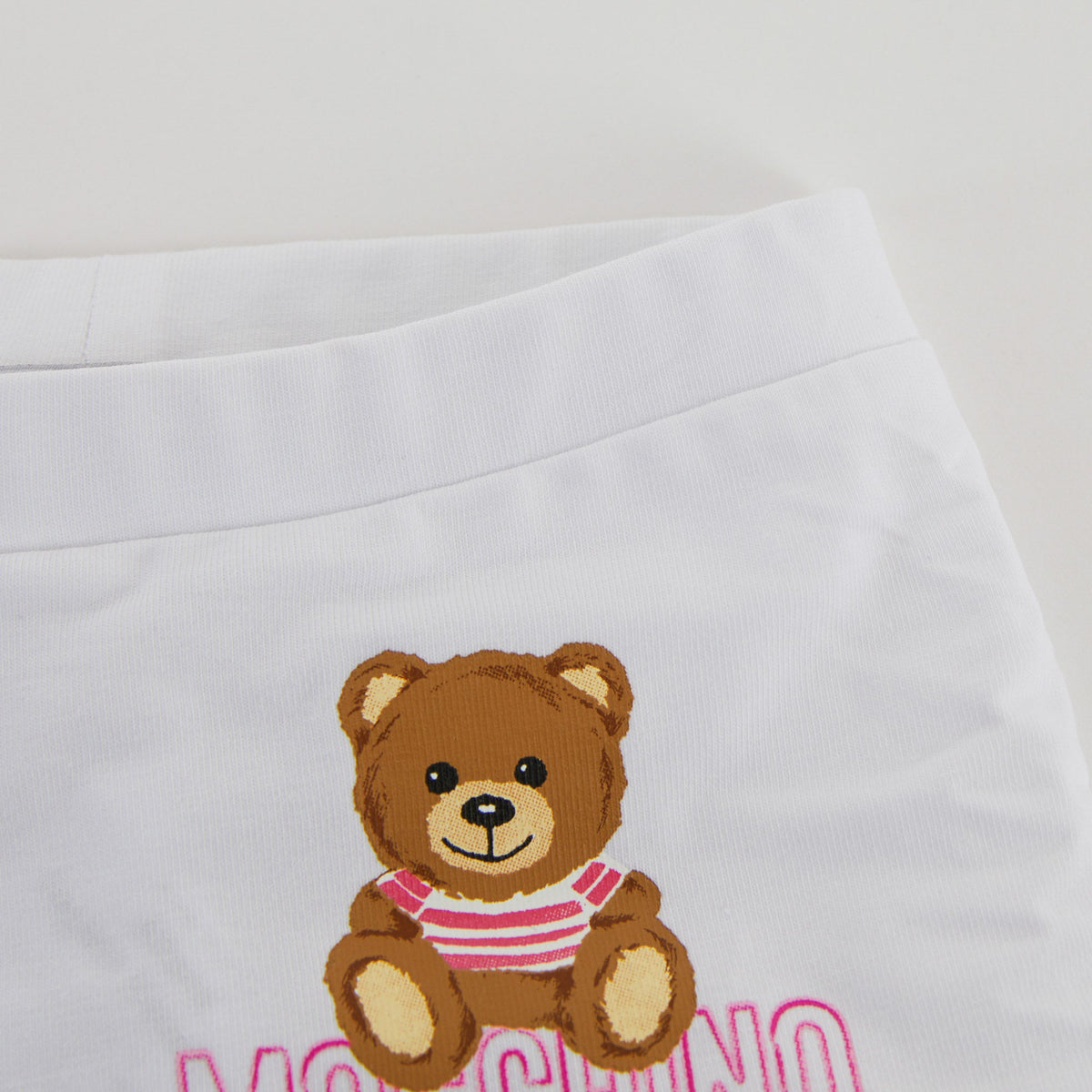 女婴白色Logo棉打底裤